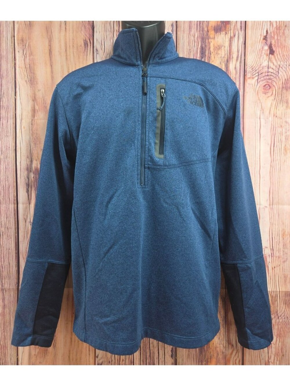 The North Face Blue Quarter-Zip Pullover Jacket Large